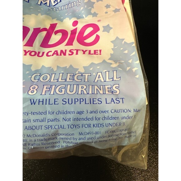 1993 McDonald’s Twinkle Lights Barbie – Sealed Vintage Happy Meal Toy - Picture 4 of 10